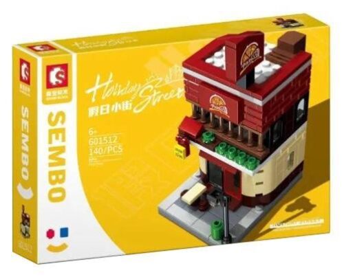 Hộp bộ lắp ghép Cửa hàng Pizza Sembo 601512 cho bé gái 6 tuổi, giá rẻ, một lựa chọn thay thế tuyệt vời cho LEGO®.