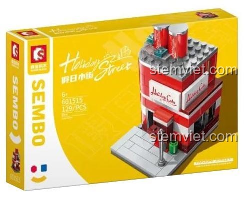 Quá trình lắp ráp bộ đồ chơi mô hình Sembo 601515 Cửa hàng Coca-Cola cho bé trai 6 tuổi.