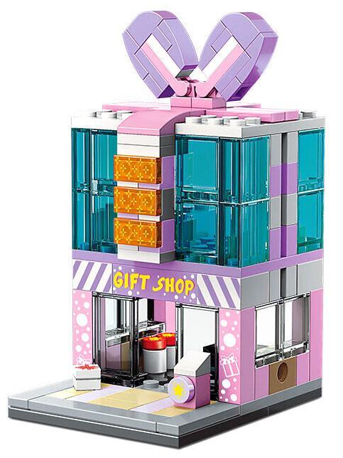Bộ lắp ghép Cửa Hàng Quà Tặng SEMBO 601519, đồ chơi xếp hình ngôi nhà hộp quà xinh xắn cho bé gái 6 tuổi, giá rẻ.
