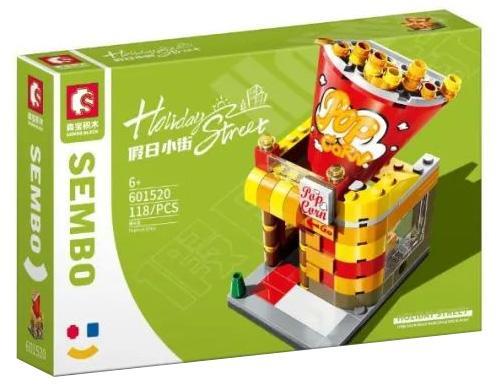 Hộp bộ lắp ghép Cửa Hàng Bắp Rang Bơ Sembo 601520 cho bé gái 6 tuổi, giá rẻ.