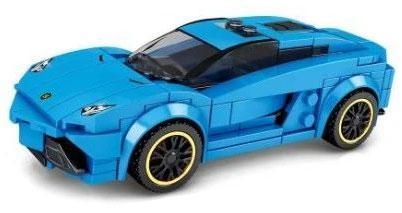Mô hình đồ chơi xếp hình Sembo 607106 Siêu xe Lamborghini Aventador LP700 màu xanh dương, món quà giá rẻ cho con trai 6 tuổi.