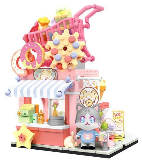 Bộ đồ chơi Cửa hàng ăn vặt MOMO Momoland SEMBO 617007, thiết kế dễ thương, màu hồng chủ đạo, phù hợp bé gái 6 tuổi, giá tốt.