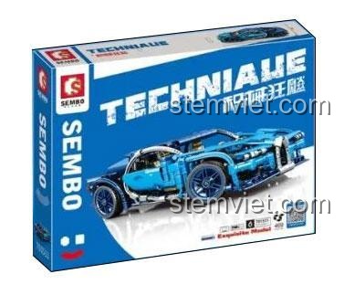 Hộp đồ chơi lắp ghép xe thể thao Bugatti Chiron 701511 của SEMBO, món quà tuyệt vời cho bé trai.