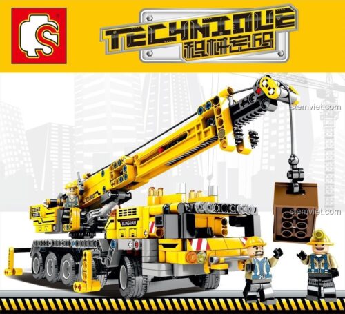 Hộp đồ chơi xây dựng xe cẩu công trình SEMBO 701800, món quà thông minh cho bé trai.