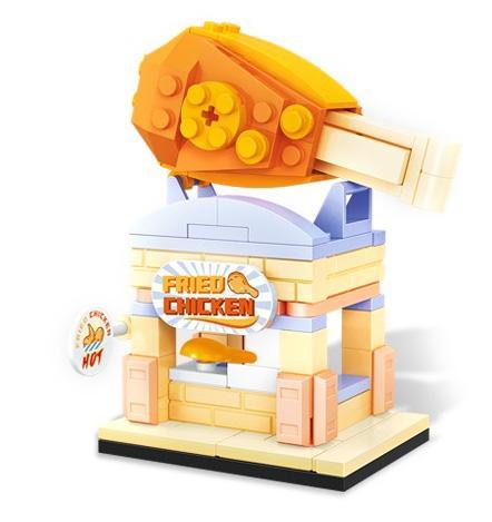 Bộ đồ chơi Cửa hàng Gà Rán Sembo Block 601121 cho bé 6 tuổi, mô hình tiệm gà rán chất lượng cao giá tốt, đồ chơi lắp ráp 121 mảnh ghép sáng tạo