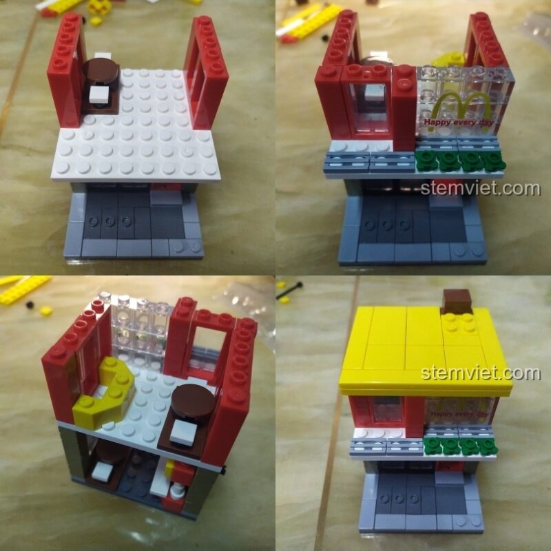Hướng dẫn lắp ráp đồ chơi mô hình Tiệm đồ ăn nhanh McDonald's SD6012, một món quà sáng tạo cho bé.