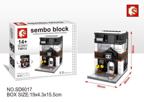 Bộ lắp ghép Sembo SD6017 Cửa hàng Chanel Mini, đồ chơi mô hình kiến trúc cho con gái 14 tuổi, giá rẻ.