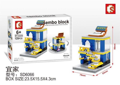 Bộ lắp ghép Sembo Block SD6066 Cửa hàng nội thất IKEA mini với 125 mảnh, đồ chơi sáng tạo cho bé gái 6 tuổi, giá rẻ.