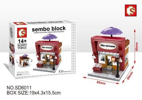 Bộ lắp ghép Sembo SD6011 Cửa hàng kem Häagen-Dazs mini, đồ chơi mô hình giá rẻ cho con gái 14 tuổi.