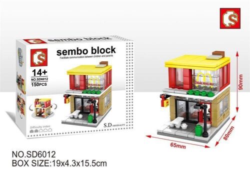 bộ lắp ghép Cửa hàng McDonald's Sembo SD6012, đồ chơi mô hình giá rẻ cho bé gái 14 tuổi.