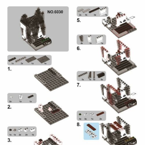 Mô hình Cửa hàng Dior Sembo SD6030 hướng dẫn lắp ghép Sembo SD6030 Cửa hàng Dior