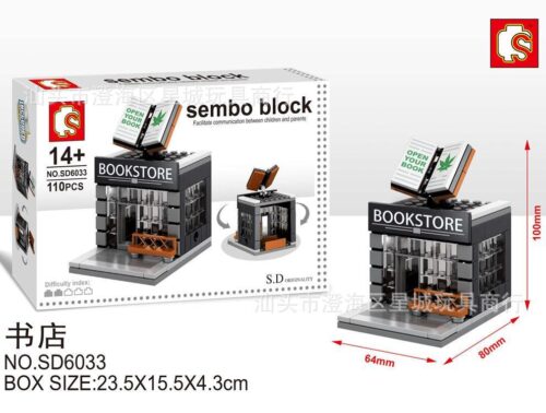 bộ lắp ráp Cửa hàng sách mini Sembo SD6033 cho thanh niên 14 tuổi, giá rẻ