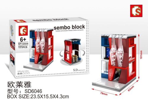 Bộ lắp ghép Cửa hàng L'Oréal Sembo SD6046, đồ chơi mô hình giá rẻ cho bé gái 6 tuổi, rèn luyện sự khéo léo.