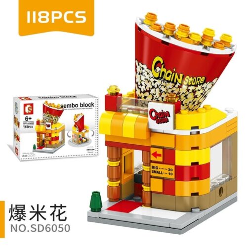 Bộ lắp ghép Cửa hàng bắp rang bơ SEMBO SD6050 cho bé gái 6 tuổi, giá rẻ, chất lượng cao.