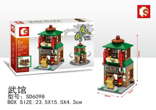bộ lắp ghép Võ Đường Phố Tàu Sembo SD6098 cho bé trai 6 tuổi, giá rẻ, chi tiết tinh xảo.