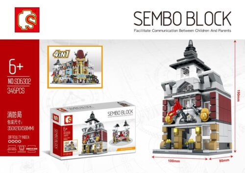 bộ lắp ráp Trụ Sở Cứu Hỏa Mini Sembo SD6302 cho bé trai 6 tuổi giá rẻ