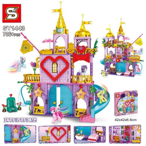 bộ lắp ráp Lâu đài Canterlot Sheng Yuan SY1443 cho bé gái 6 tuổi. Mô hình đồ chơi Lâu đài My Little Pony với 706 mảnh ghép giá rẻ.