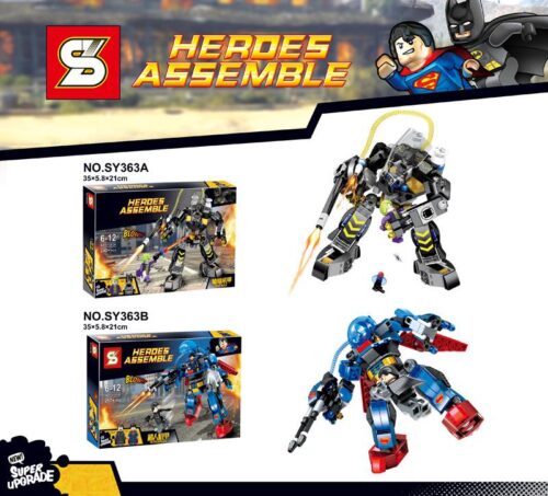 Bộ lắp ráp Robot Siêu Nhân Sheng Yuan SY363B, đồ chơi mô hình Mecha của Superman cho bé trai 6-12 tuổi, giá rẻ.