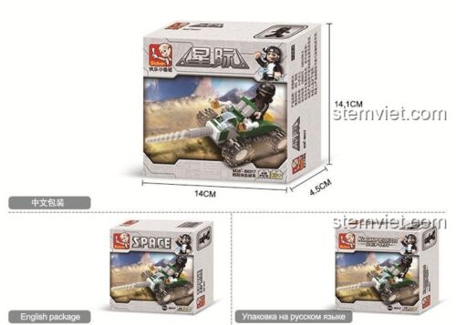 Mô hình lắp ghép Sluban M38-B0317 Xe Tấn Công Của Người Sith với minifigure chiến binh Sith, đồ chơi xếp hình giá rẻ cho bé trai 6 tuổi.