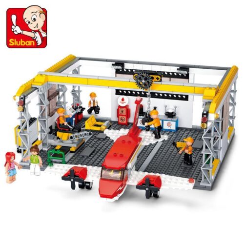 Bộ lắp ráp Xưởng sửa chữa máy bay Sluban M38-B0372 cho bé trai 6 tuổi, giá rẻ.