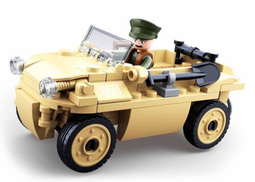 Bộ đồ chơi Sluban M38-B0690 Xe Jeep Lưỡng Cư 103 mảnh, mô hình quân sự lưỡng cư giá tốt cho bé trai 6 tuổi.