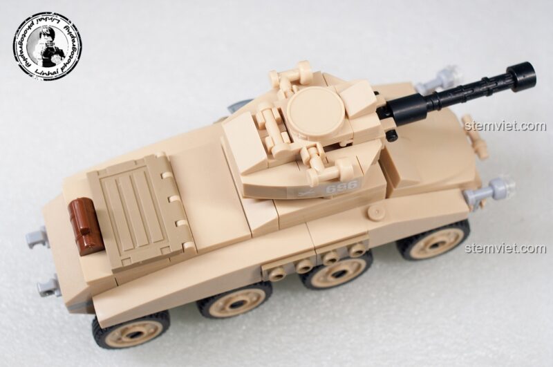 Pháo đài đổ nát M38B0696 Sluban M38-B0696 với xe bọc thép Sd.Kfz.234 nhìn từ trên xuống