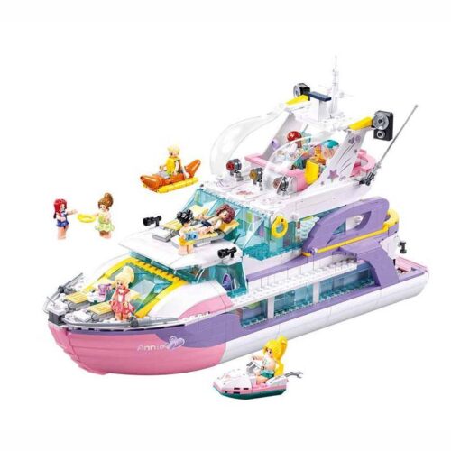 Bộ đồ chơi Du thuyền tiệc tùng Sluban M38-B1167 Giấc mơ hồng cho bé gái 6 tuổi, hơn 1100 mảnh ghép chất lượng cao