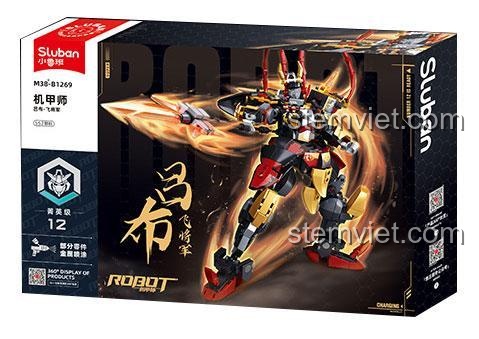 Hộp bộ lắp ghép Sluban M38-B1269 Robot Cơ Giáp Lữ Bố, đồ chơi mô hình 552 mảnh, quà tặng cho bé trai