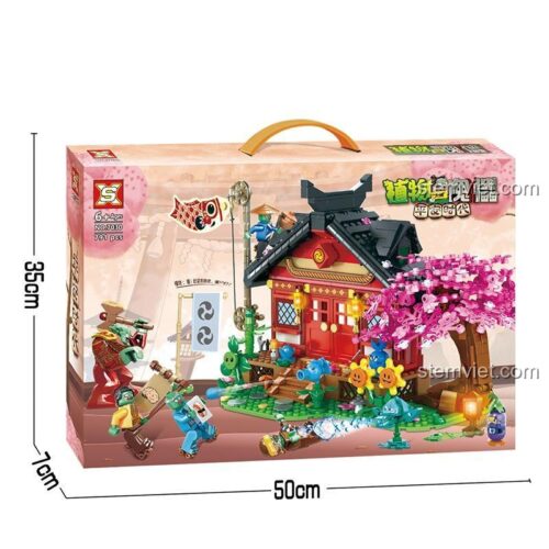 Hộp đồ chơi mô hình SX 7030 Ngôi nhà Nhật Bản thời Heian, kích thước 50x35x7cm, quà tặng hấp dẫn cho bé.