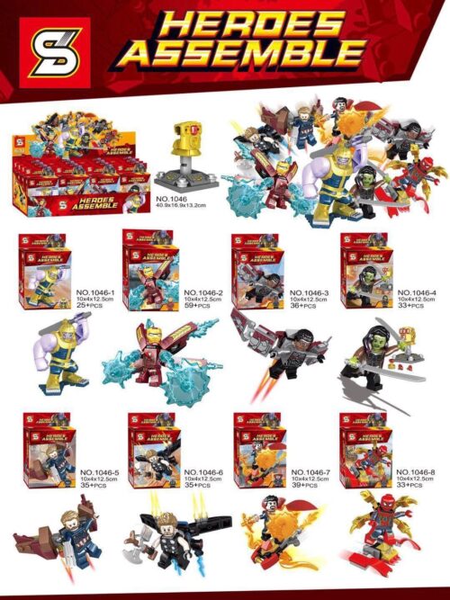 Bộ đồ chơi lắp ghép SY 1046 Heroes Assemble Biệt Đội Siêu Anh Hùng Avengers, bộ minifigure siêu anh hùng Marvel cho bé trai 6 tuổi, giá tốt.
