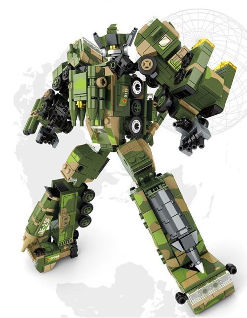Robot Biến Hình Quân Sự SY 1635 đồ chơi lắp ráp 8 trong 1 cho bé trai 6 tuổi, mô hình mech chiến đấu Survival Warfare chất lượng cao.