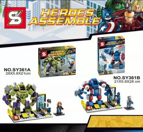 Bộ lắp ghép Hulkbuster SY361A đồ chơi mô hình Người Khổng Lồ Xanh Hulk và Robot Ultron, phù hợp bé trai 6 tuổi, giá tốt