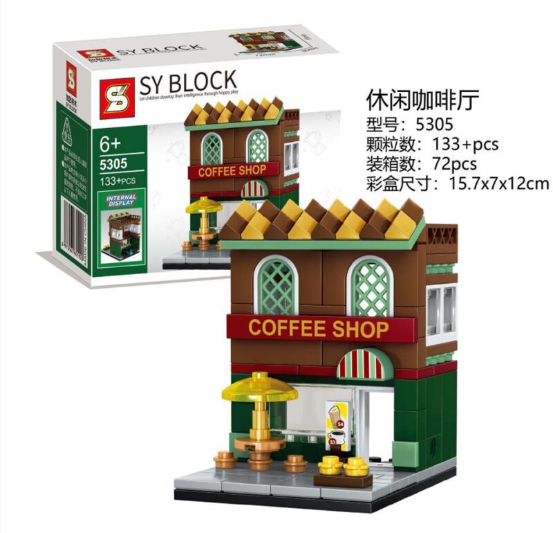 bộ lắp ghép Quán Cà Phê Thư Giãn SY 5305 cho bé gái 6 tuổi. Đồ chơi mô hình Cửa hàng Cà phê mini giá rẻ, chất lượng.