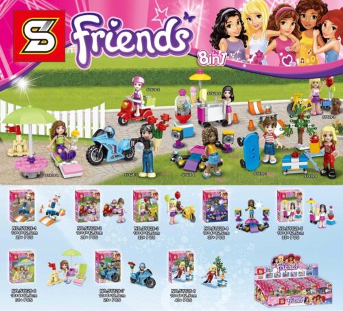 Bộ lắp ghép Friends 8in1 SY628 Cảnh Quan Mini Bạn Bè, đồ chơi mô hình cho con gái 6 tuổi, giá tốt.