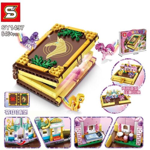 Bộ lắp ghép Lâu Đài Trong Sách My Little Pony SY1497, đồ chơi xếp hình cho bé gái 6 tuổi, giá rẻ.