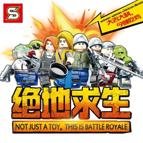 Bộ đồ chơi Minifigure PUBG SY697-5 8 nhân vật game sinh tồn chất lượng cao cấp, tái hiện game PlayerUnknown's Battlegrounds, phù hợp bé trai 6-12 tuổi giá tốt.