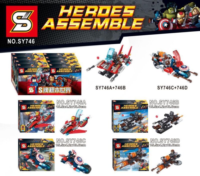 Bộ lắp ráp Xe trượt tuyết của Batman SY746B giá rẻ cho bé trai 6 tuổi. Đồ chơi mô hình siêu anh hùng DC Comics.