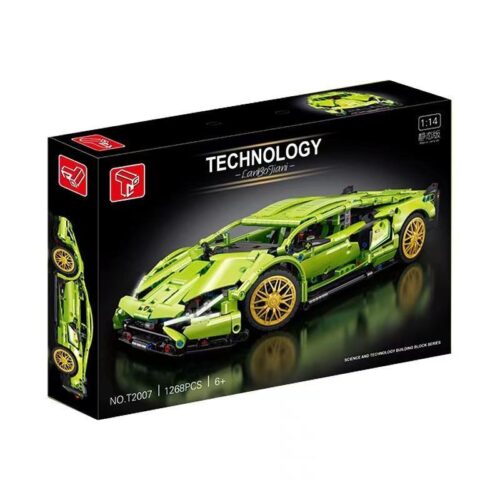 Bộ lắp ghép Lamborghini Sián FKP 37 Taigao Le T2007 1268 mảnh cho bé trai 6 tuổi, siêu xe tốc độ giá tốt