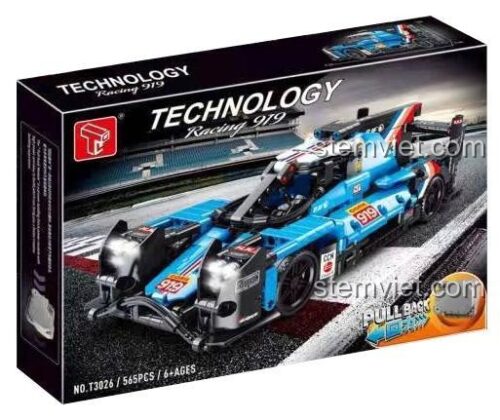 Hộp đồ chơi lắp ráp xe đua Porsche 919 TGL T3026, 565 chi tiết, có động cơ kéo lùi, quà tặng hấp dẫn cho bé trai.