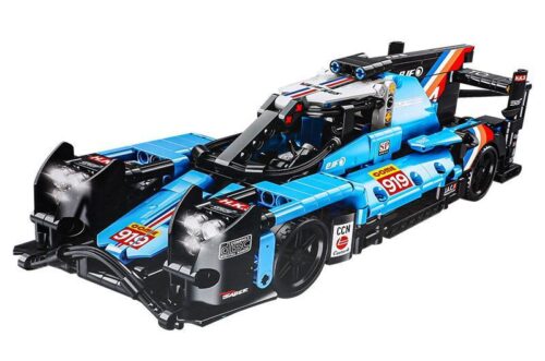 Mô hình xe đua Porsche 919 TGL T3026 với thiết kế khí động học, màu xanh lơ nổi bật, dành cho bé trai 6 tuổi.