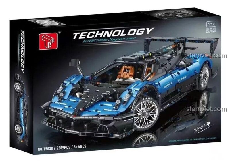 Hộp bộ đồ chơi lắp ráp Pagani Zonda R TGL T5038 2289 chi tiết, thiết kế đỉnh cao, phù hợp con trai 14 tuổi, giá tiết kiệm.