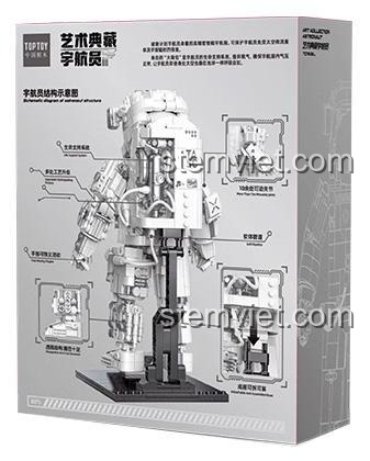 Hộp sau đồ chơi mô hình TOP TOY TC1406, thể hiện các chi tiết cơ khí và khớp cử động.