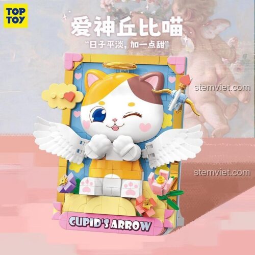 Mô hình đồ chơi mô hình Mèo Thiên Thần TOP TOY TC1512, bộ xếp hình Mô hình mèo nghệ thuật với thiết kế treo tường độc đáo, phù hợp bé gái 6 tuổi.