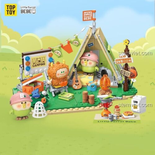 Mô hình lều cắm trại Little Parrot BEBE TOP TOY TC2016 đã lắp ráp hoàn chỉnh, đồ chơi mô hình lều dã ngoại với nhân vật đáng yêu, phù hợp bé 8 tuổi.