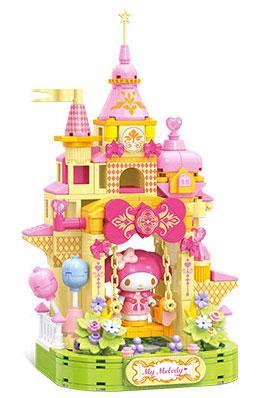 Bộ lắp ghép Lâu Đài Xích Đu Của My Melody TOP TOY TC2021, mô hình lâu đài màu hồng dễ thương cho bé gái 8 tuổi.