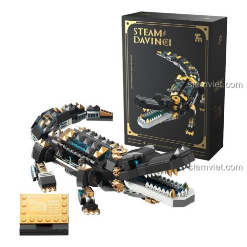 Hộp đồ chơi mô hình Cá Sấu Steampunk Topmu 4007, món quà tặng sinh nhật ý nghĩa cho bé trai 12 tuổi.