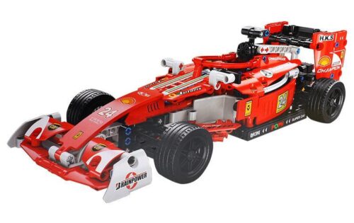 Mô hình Xe Đua F1 Tycool T3024 màu đỏ rực rỡ, một bộ lắp ráp xe đua công thức 1 giá rẻ dành cho bé trai 6 tuổi.