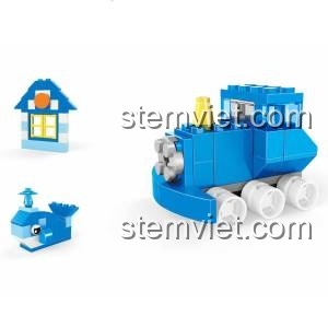 Đồ chơi lắp ráp Khối lắp ghép sáng tạo Wange 093-9 với mô hình cua, xe đua và cối xay gió, phù hợp bé 6 tuổi