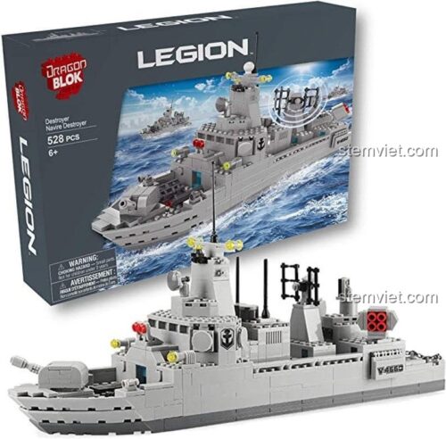 Hộp sản phẩm bộ lắp ghép Tàu khu trục LEGION Destroyer WANGE 4660 với 528 mảnh ghép, chất lượng cao, lựa chọn tiết kiệm cho bé trai.