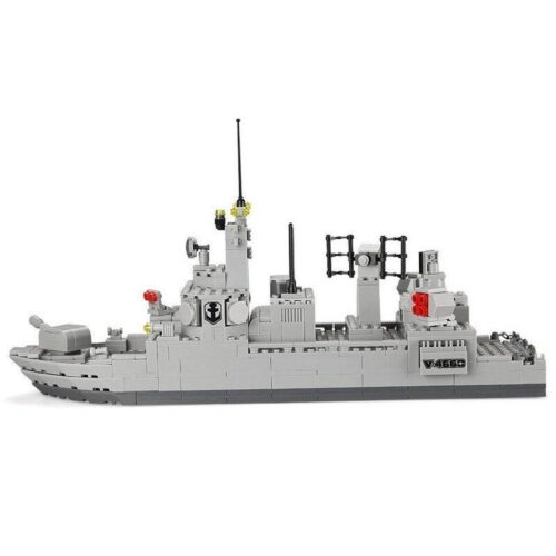 Mô hình tàu khu trục LEGION Destroyer WANGE 4660 màu xám, chi tiết cao, phù hợp bé trai 6 tuổi yêu thích đồ chơi lắp ráp quân sự, giá tốt.